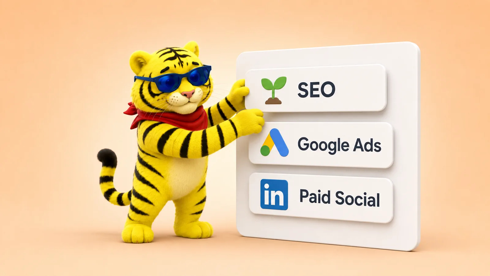 B2B demand framework pro SEO, Google Ads a Paid Social